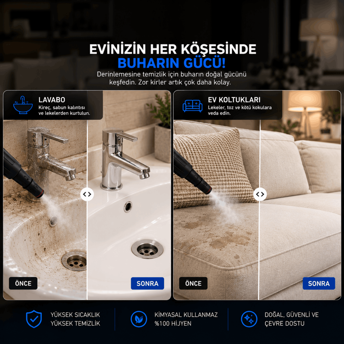 Buharlı Detaylı Temizlik