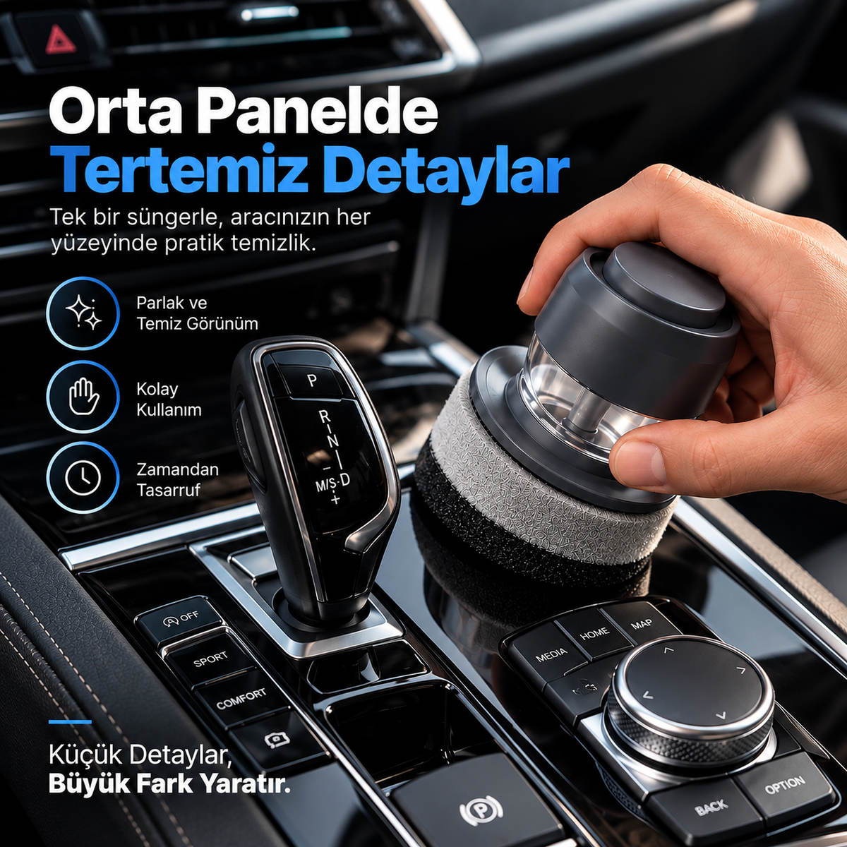 Çok Fonksiyonlu Araç Bakım Süngeri